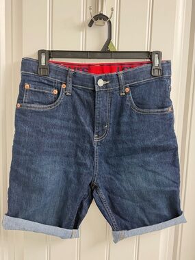Levi's Women’s Indigo Rolled Hem Denim Shorts